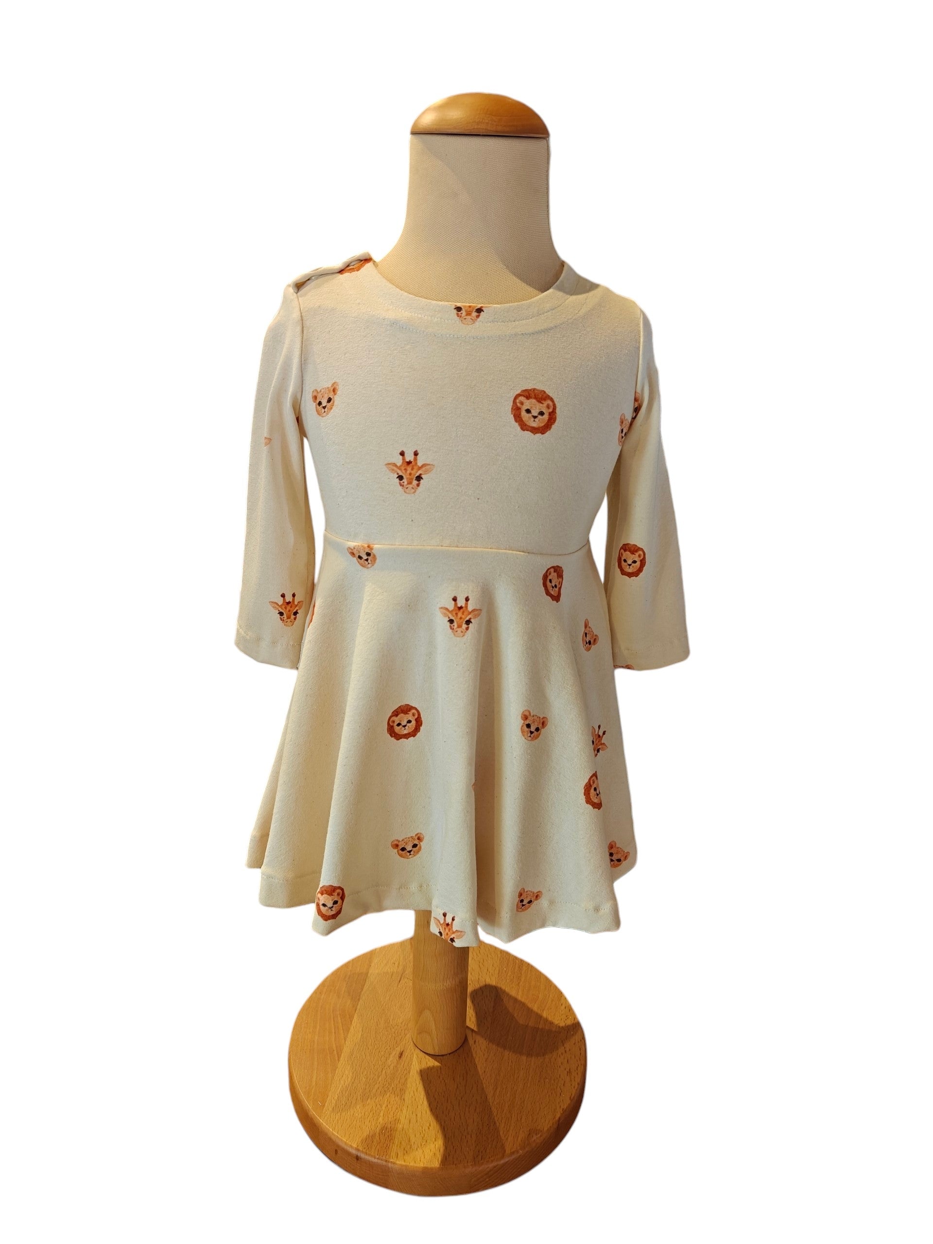 Jurkje maat 74 creme terra safari tricot