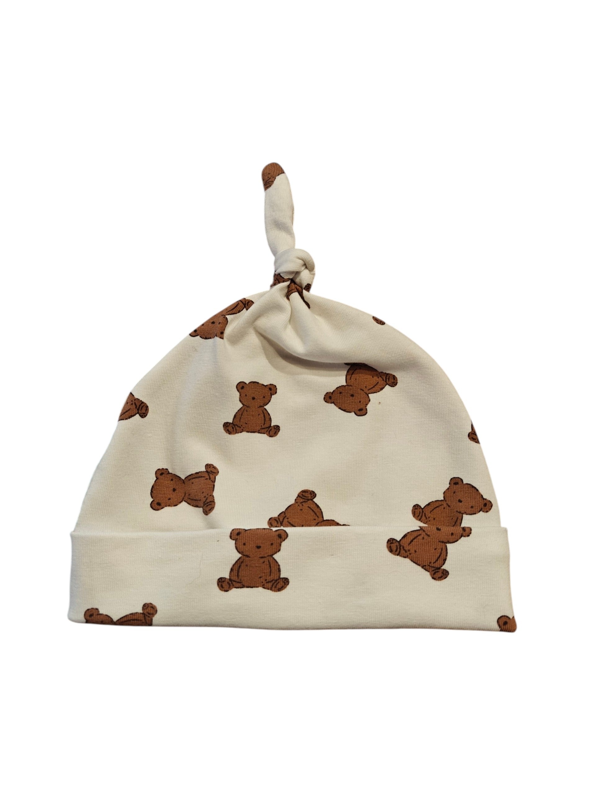 Baby knoopmutsje creme beertjes
