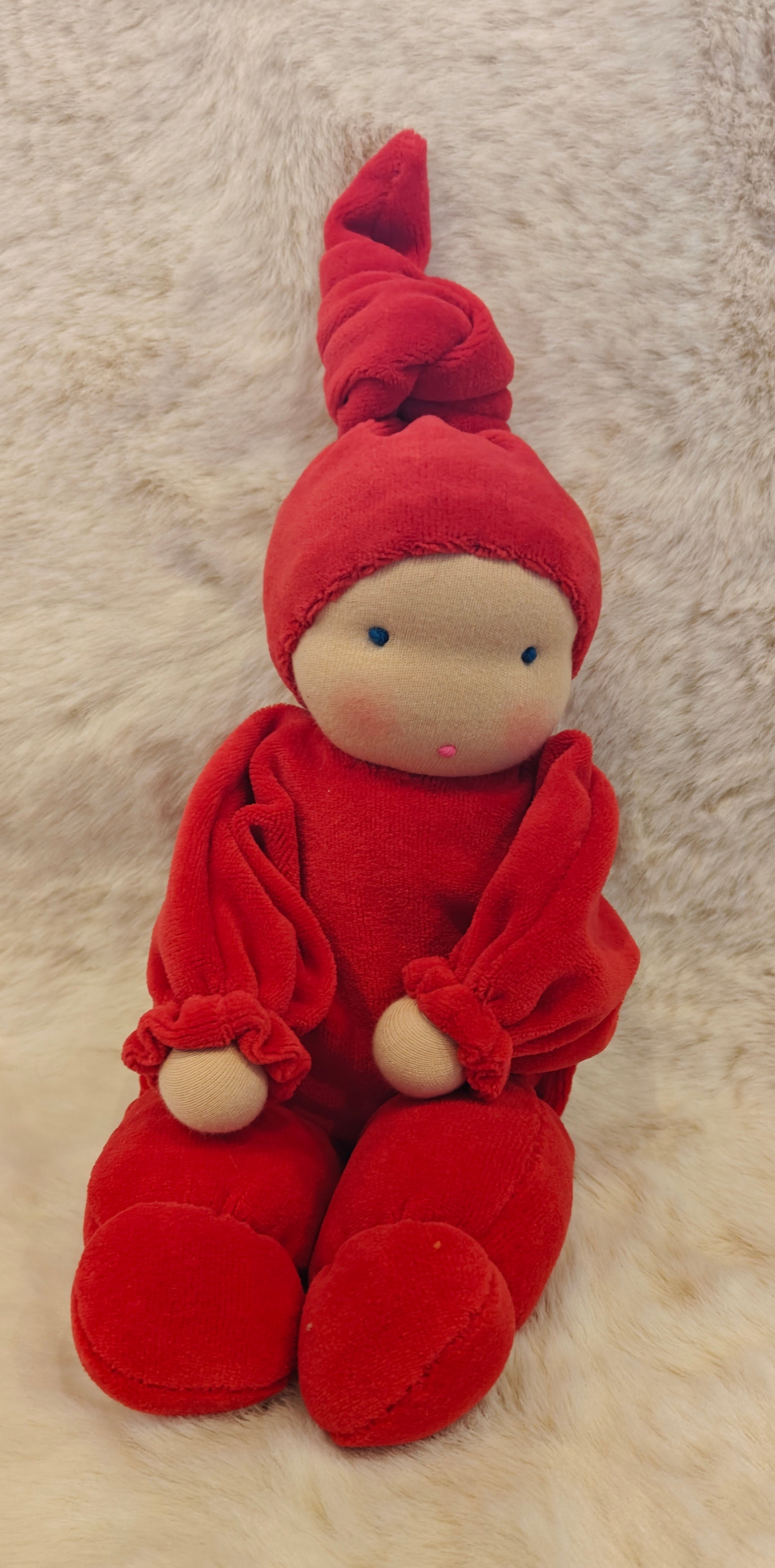 Antroposofische zonnekind / Waldorf pop rood