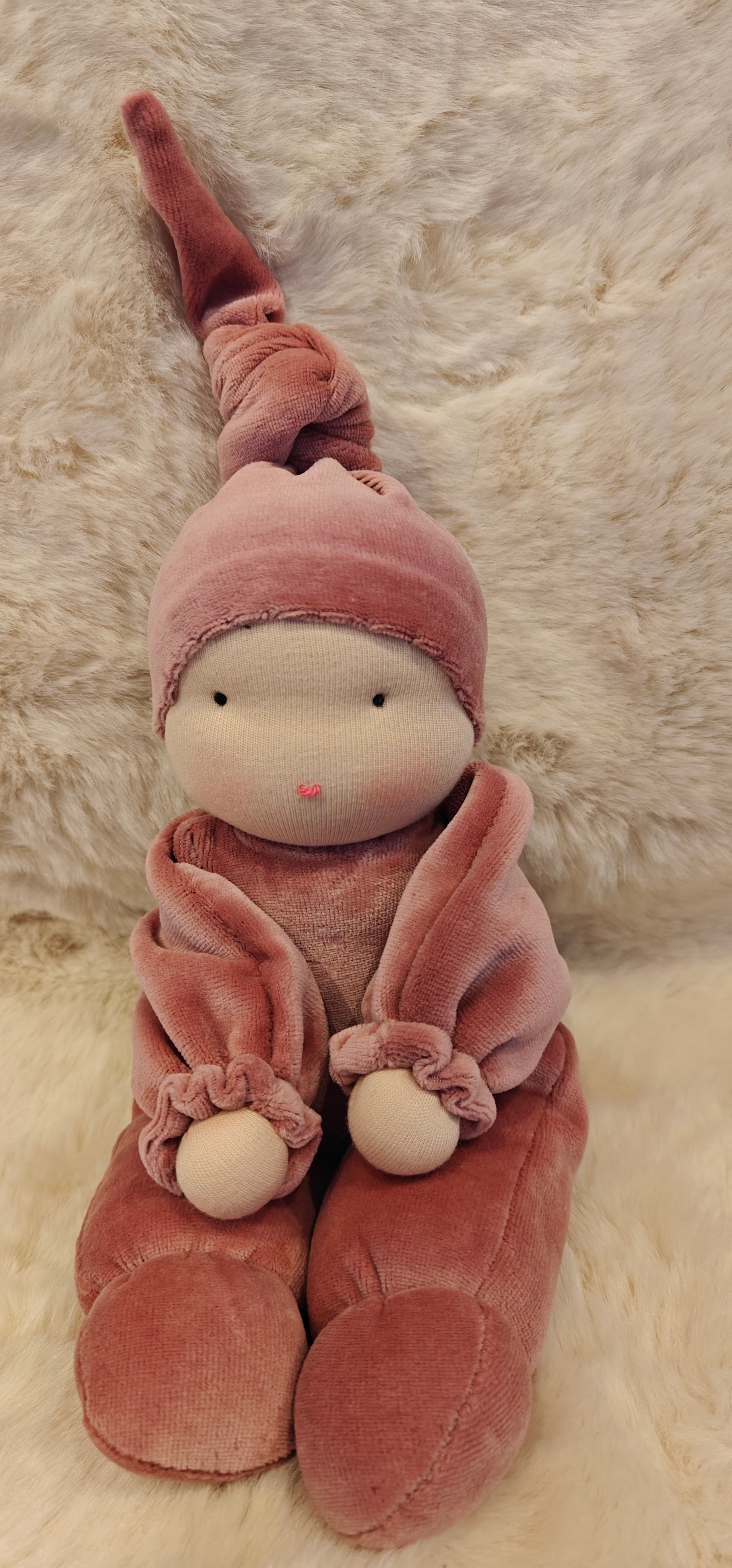 Antroposofische zonnekind / Waldorf pop oud roze