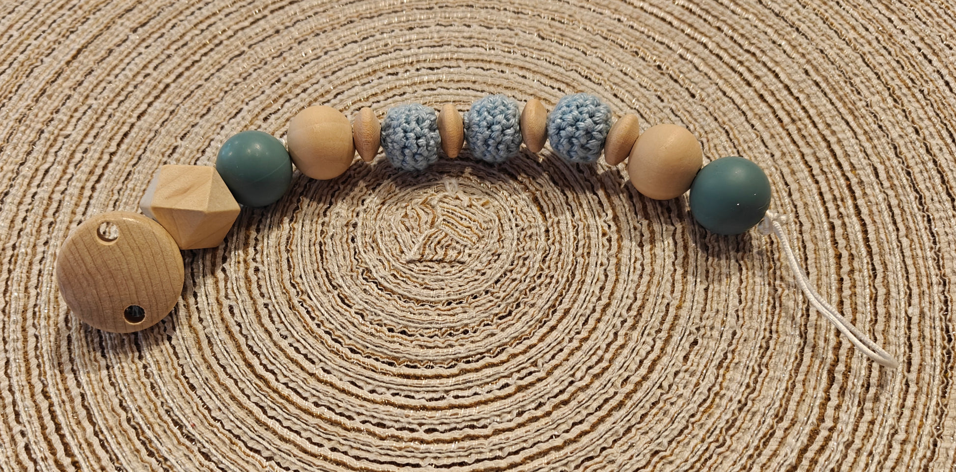 speenkoord blauw hout