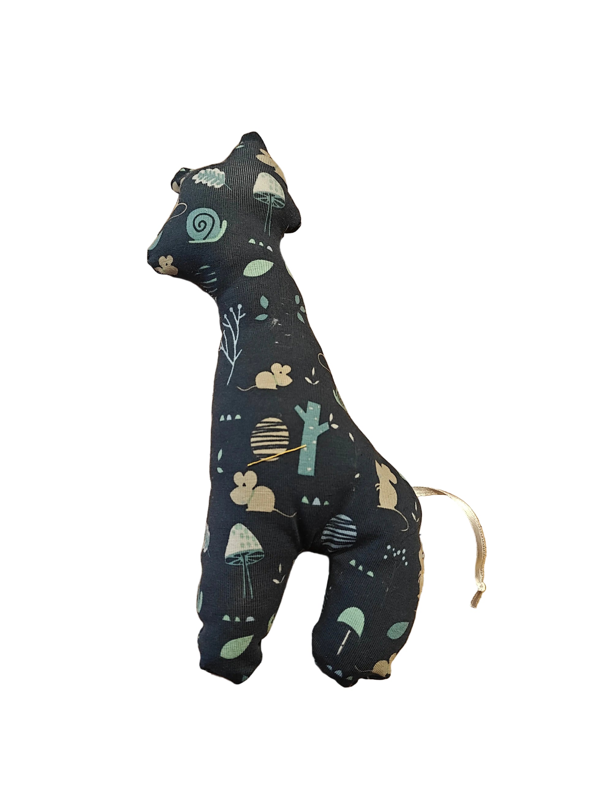 Baby knuffel giraffe blauwe muisjes