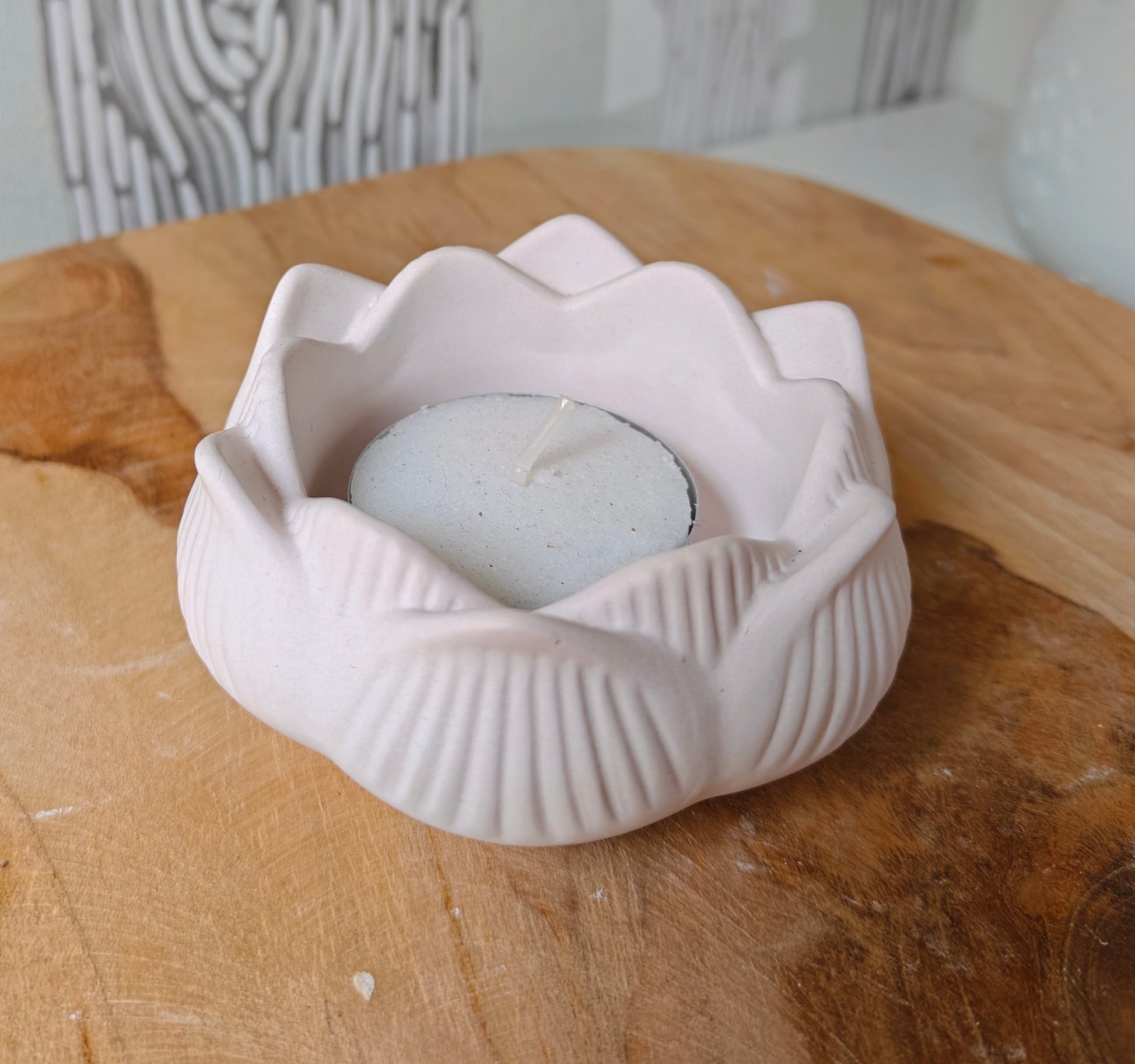 Lotusbloem bakje voor waxinelichtje licht roze