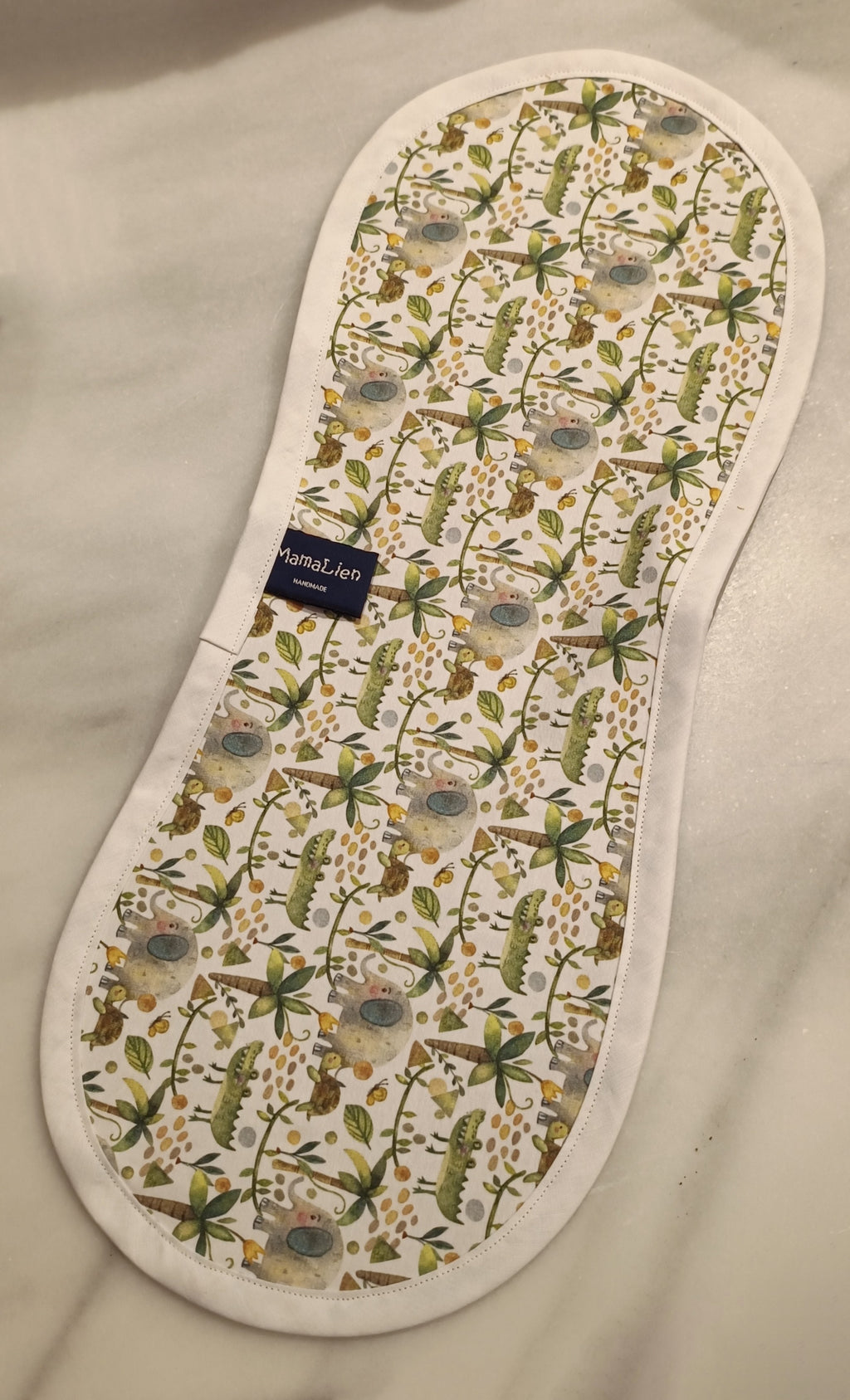 Schouderspuugdoek groene jungle oker