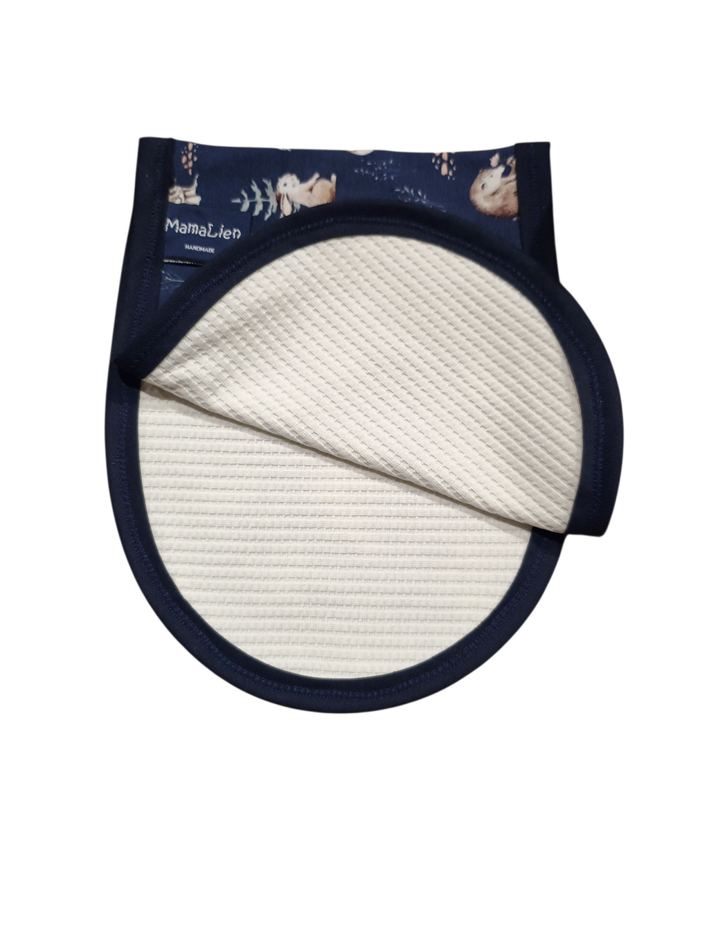 Schouderspuugdoek donker blauwe bosdieren