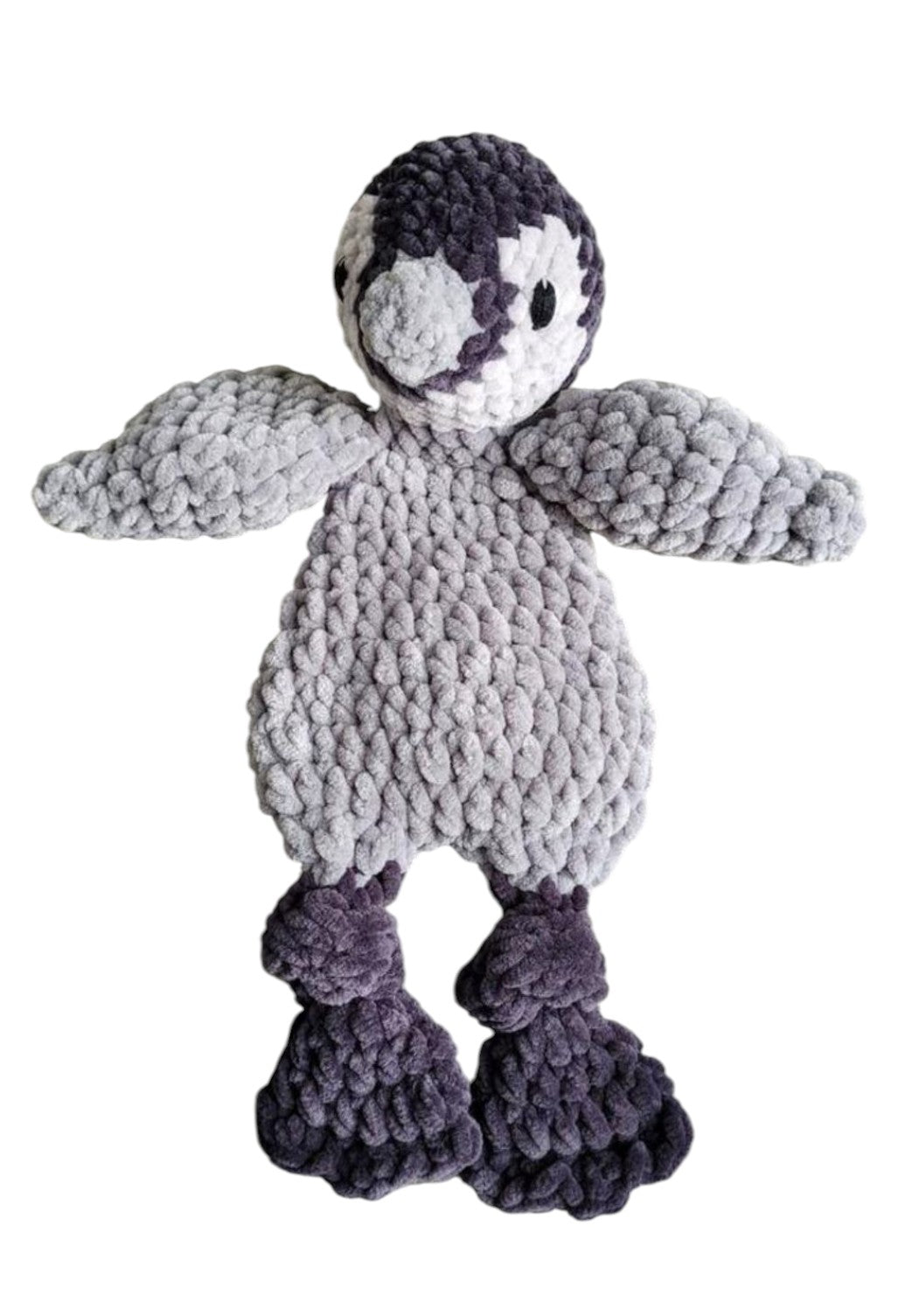 Gehaakt pinguïn grijs