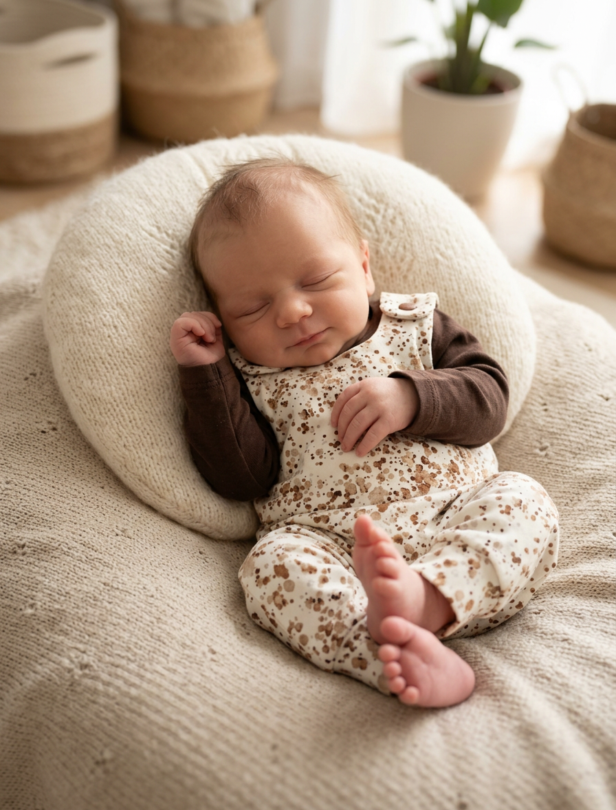 Baby salopette bruine vlekken maat 56