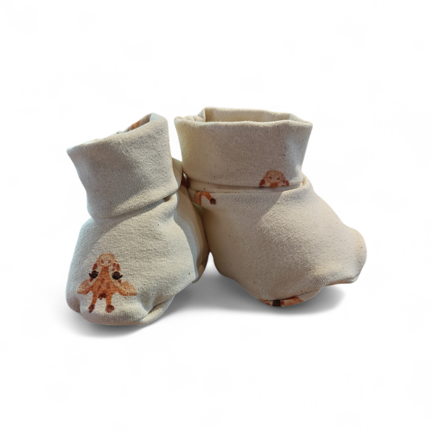 Baby slofjes creme terra girafjes