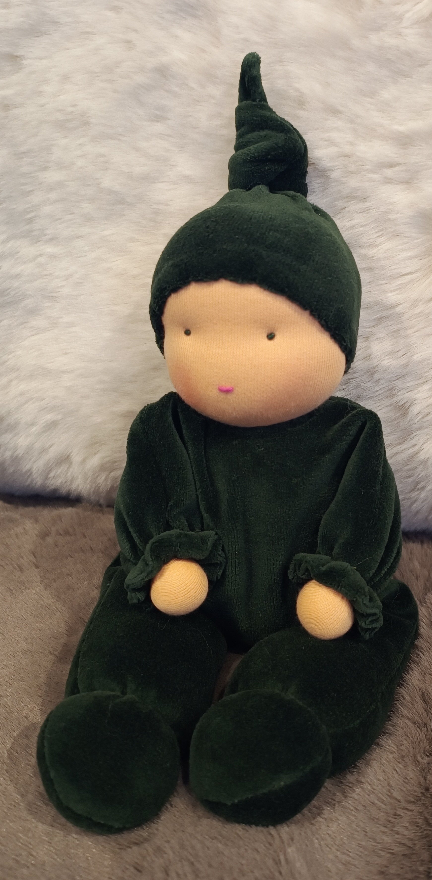 Antroposofische zonnekind / Waldorf pop donker groen